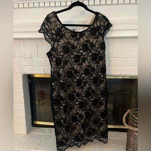 Motherhood Maternity Black Lace Cocktail Dress